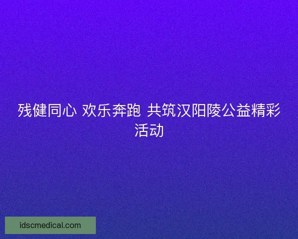 残健同心 欢乐奔跑 共筑汉阳陵公益精彩活动